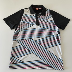 Download Puma Striped Front Short Sleeve Golf Polo Shirt Men's L ...