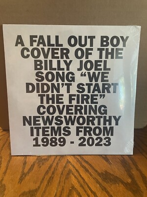 FALL OUT BOY WE DIDN'T START THE FIRE 7'' LIMITED EDITION RARE VINYL (SHIPS ASAP)