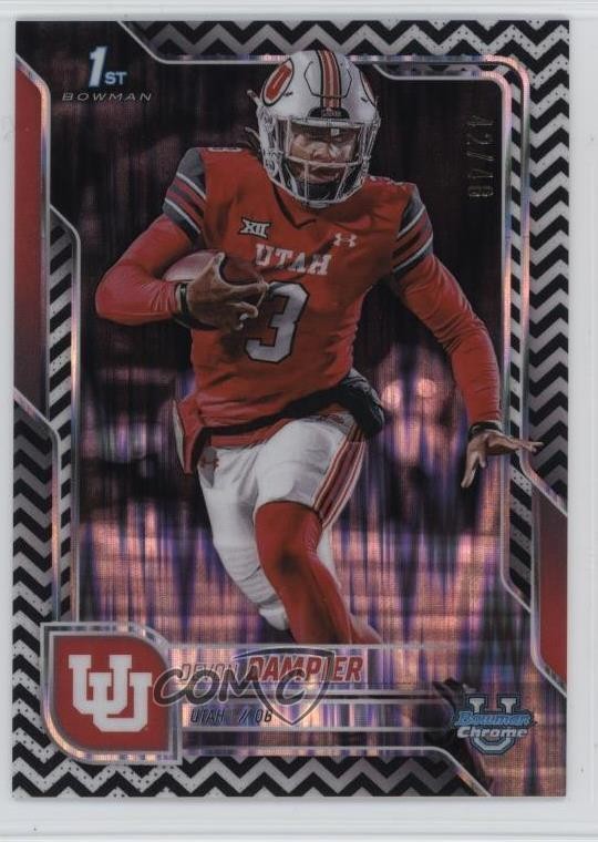 2025 Bowman U Chrome Black & White Stealth Refractor 42/48 Devon Dampier #3 1k9t