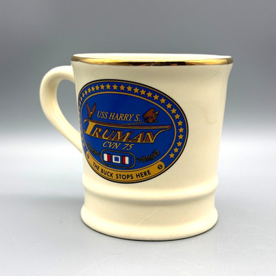 Vintage USS Harry S Truman CVN 75 The Buck Stops Here Coffee Mug USA
