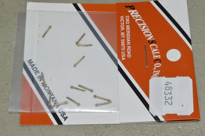 #ad HO steam locomotive PARTS brass Precision Scale Co 48332 nut on bolt .045quot; 12 $3.00