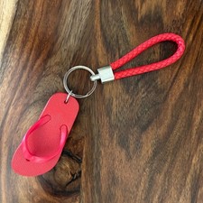 Boho Keychain Flip Flop  Purse Charm Macrame Key Chain Bag Charm Summer Charm