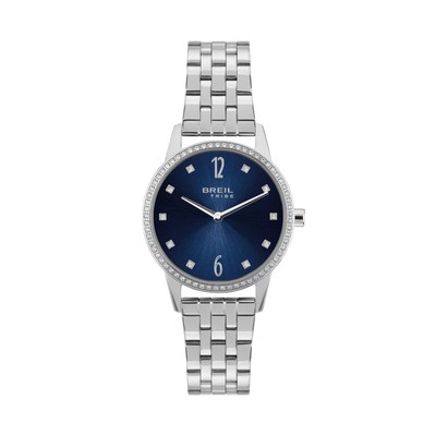 Breil Tribe Twinkle Sky Uhr Blau EW0721 Stahl Damen Zirkonia Watch 33mm