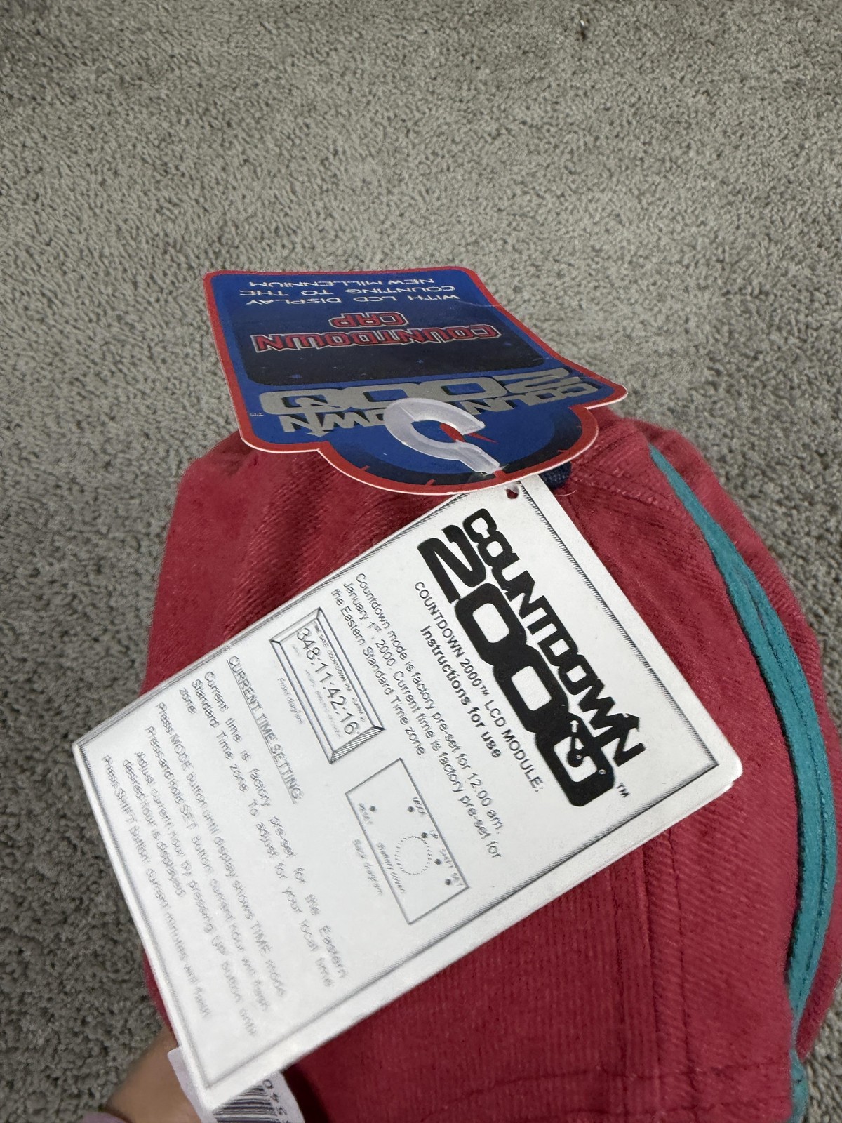 Vintage Countdown 2000 Hat Cap Snap Back Red Blue… - image 5