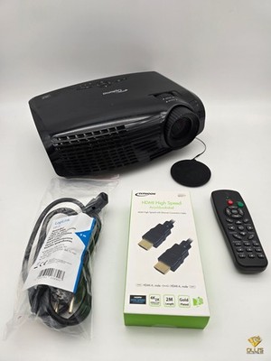 Optoma Beamer Projektor HDMI VGA RJ-45 EX615 mit Kabeln und Fernbedienung Decke
