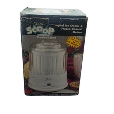 Deni Scoop Factory #5400 White Automatic Ice Cream Maker 1 1/2 Qt