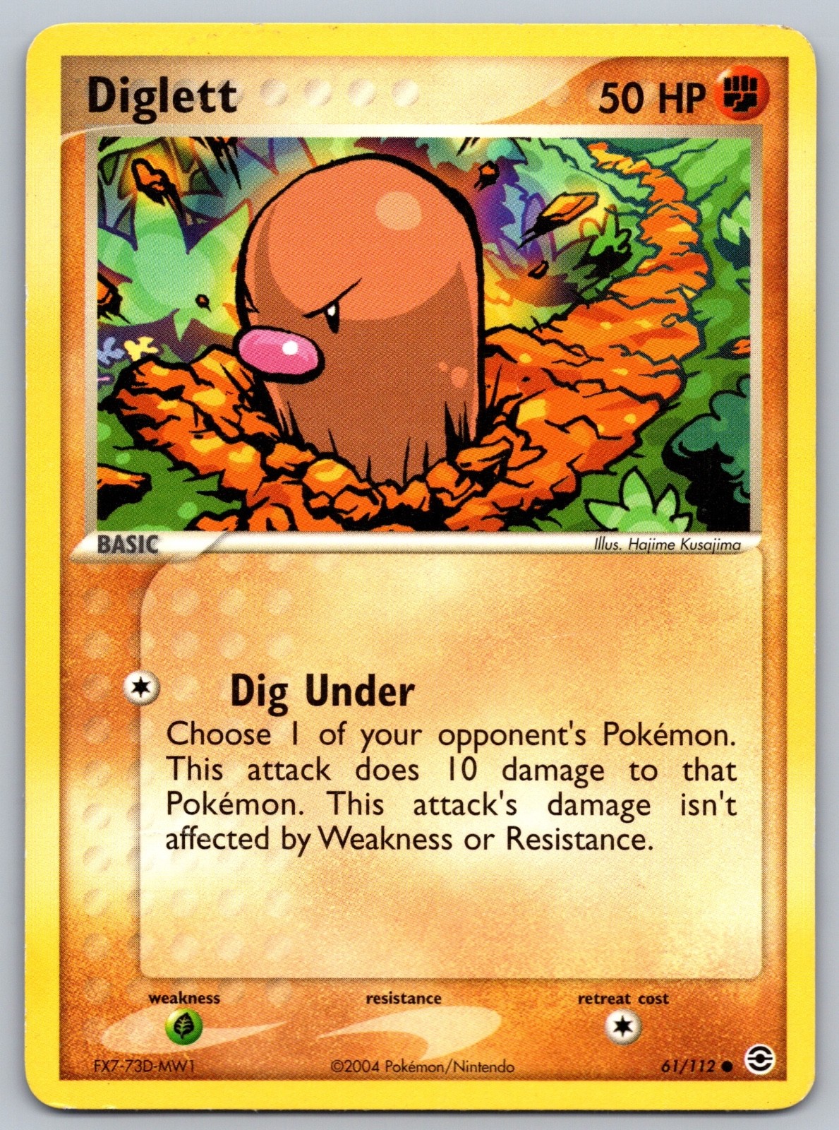Diglett Common EX FireRed & LeafGreen 61/112 MP