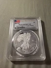 2025-W Proof $1 American Silver Eagle Laser Beam Privy PCGS PR70DCAM FS Flag