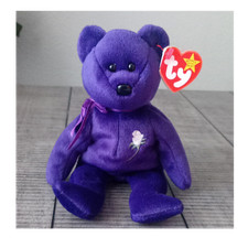 Ty Beanie Babies Princess Diana Bear 1997 Purple Plush with Tags