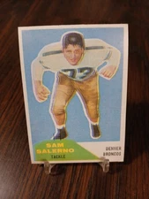 1960 Fleer Football #6 Sam Salerno RC EX Denver Broncos 