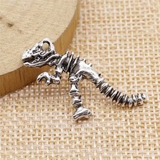 8/20PCS Antique Silver 3D Dinosaur Skeleton Charm Pendant 16X26mm XCS175-13341