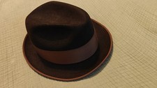Ambassador Quality Fur Felt Fedora 7 1/4 Vintage 1960s or 1970s Brown