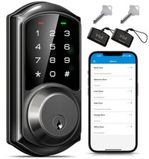 Veise VE06 Smart Deadbolt with App Control, Keyless Entry Matte Black