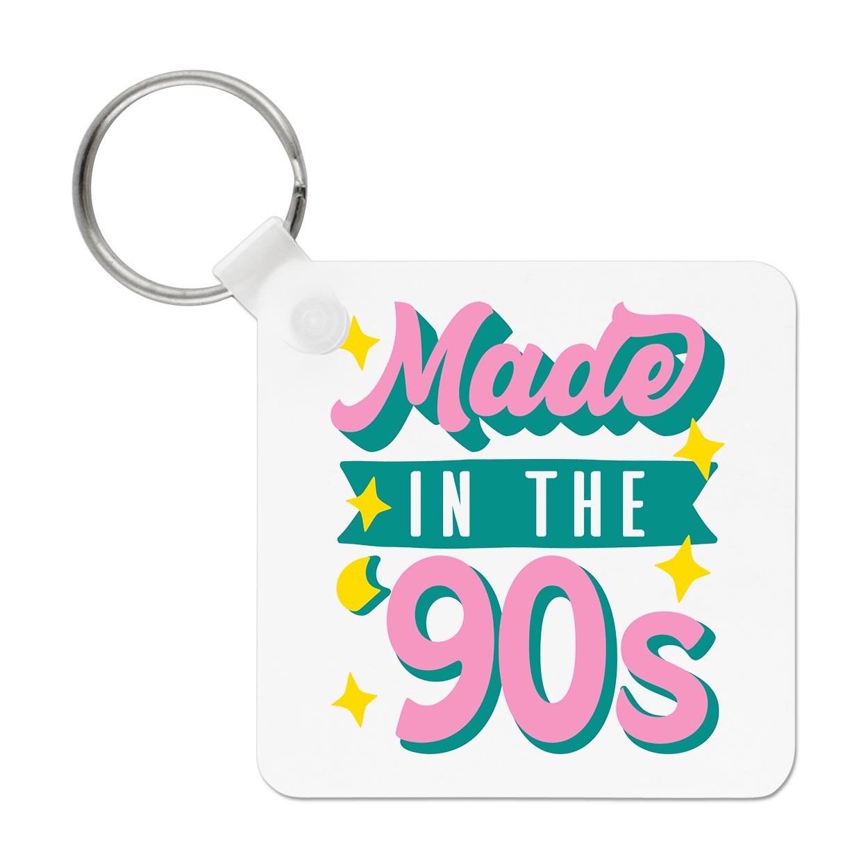 Made In The 90s Keyring Key Chain Born 1990 Birthday Brother Sister Retro Best