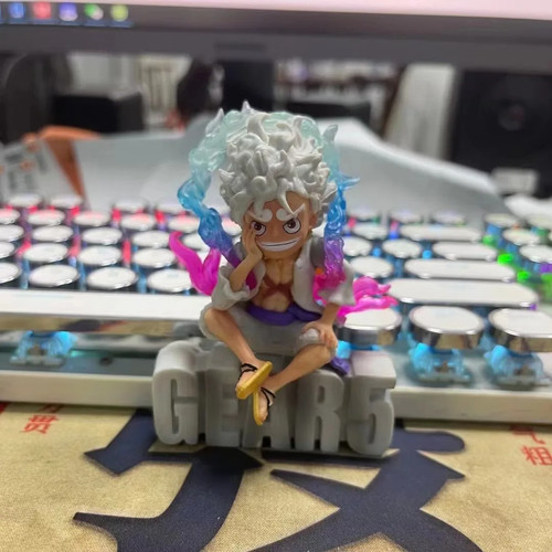 Neu 10cm Mini One Piece Y z Luffy Gear 5 Actionfigur Nika Statue Anime - Bild 7 von 24