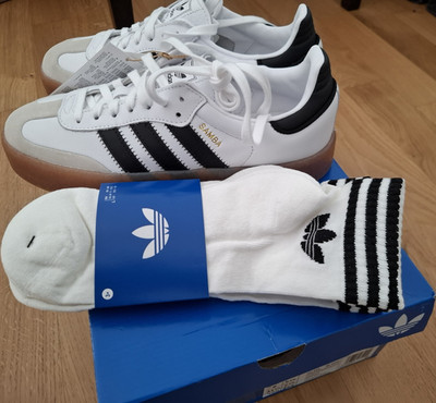 adidas Samba W Damen Sneaker weiß schwarz beige EU 41 1/3 Originals JI1349 
