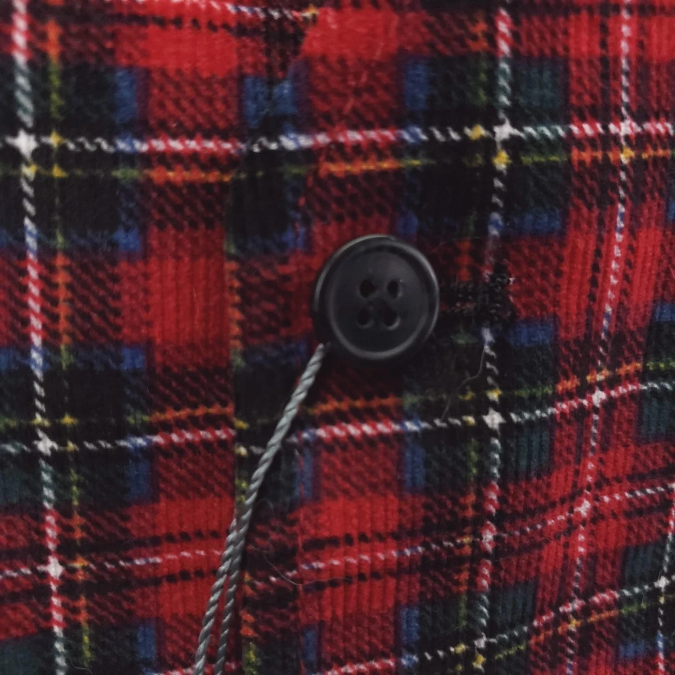 NUEVO Chaleco Madison Para Hombres XL Rojo Tartán Cuadros Ajuste Moderno Forrado Algodón Chaleco Foto 4 de 4