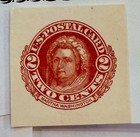 U.S. Postal Card Cut Squares 1c & 2c Martha Washington & 1c George Washington MH — photo 3