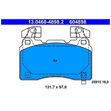 ATE Bremsbelagsatz Bremsklötze vorne 604898 23441307 | 306548