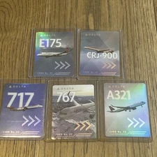 Delta Pilot Trading Card Lot of 5 717 E175 767 CRJ-900 A321 Collectible Airlines