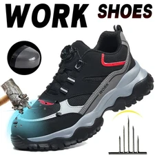 Mens Work Boots Steel Toe Safety Shoes Indestructible Sneakers Lightweight Shoe