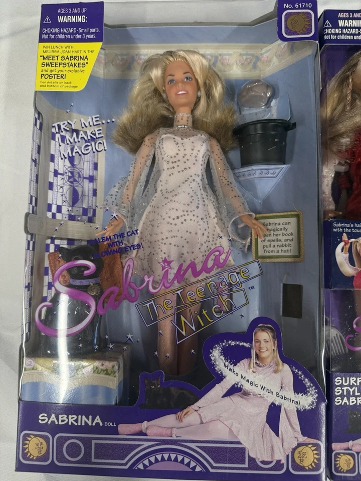 Juego de muñecas Sabrina the Teenage Witch 1997 Sabrina & Harvey nuevo en caja Mattel Foto 2 de 4