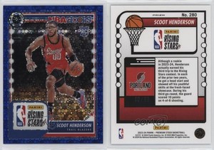 2023 NBA Hoops Premium Stock Blue Disco Prizm /99 Scoot Henderson #280 Rookie RC