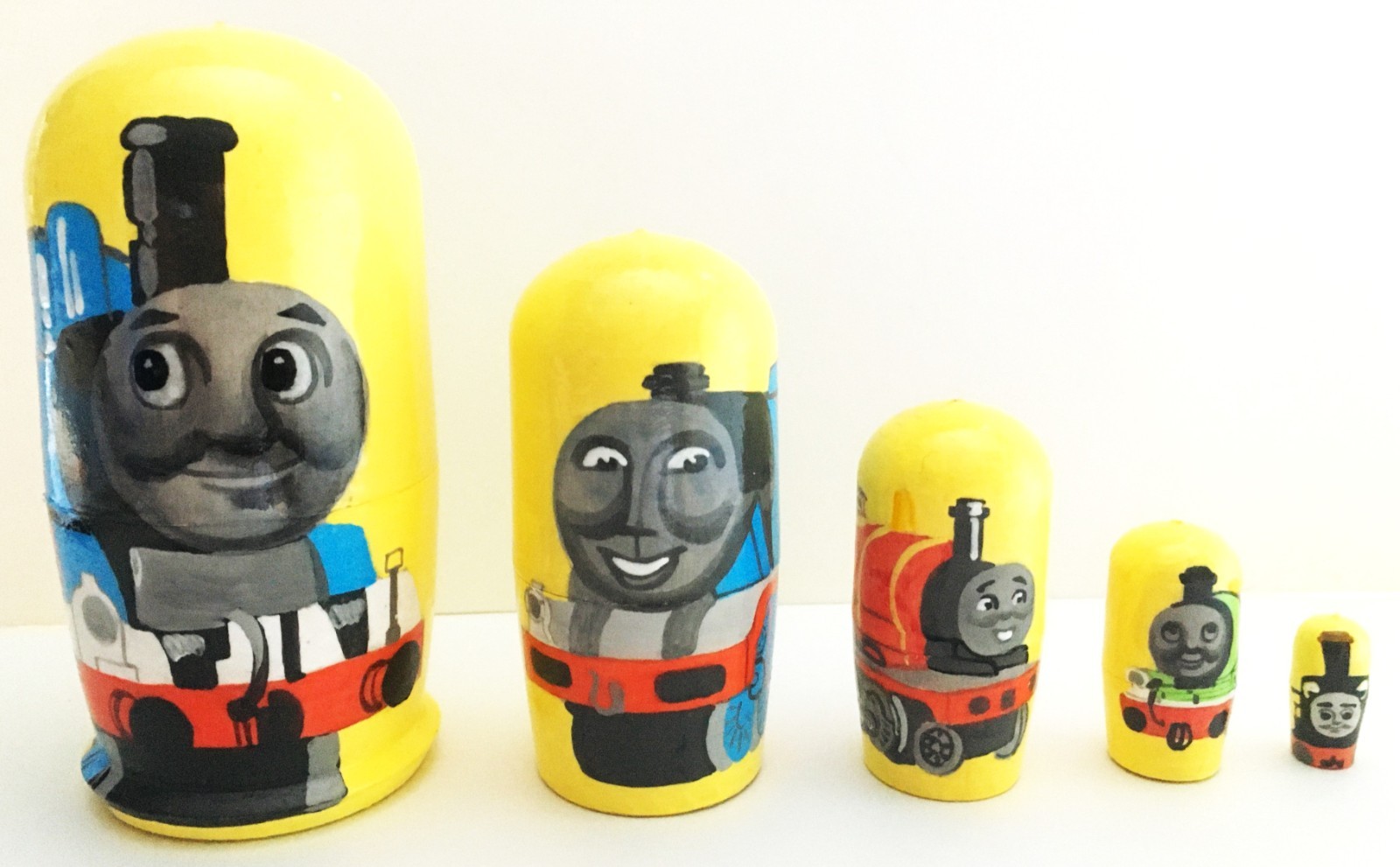Thomas the Train nesting doll handmade