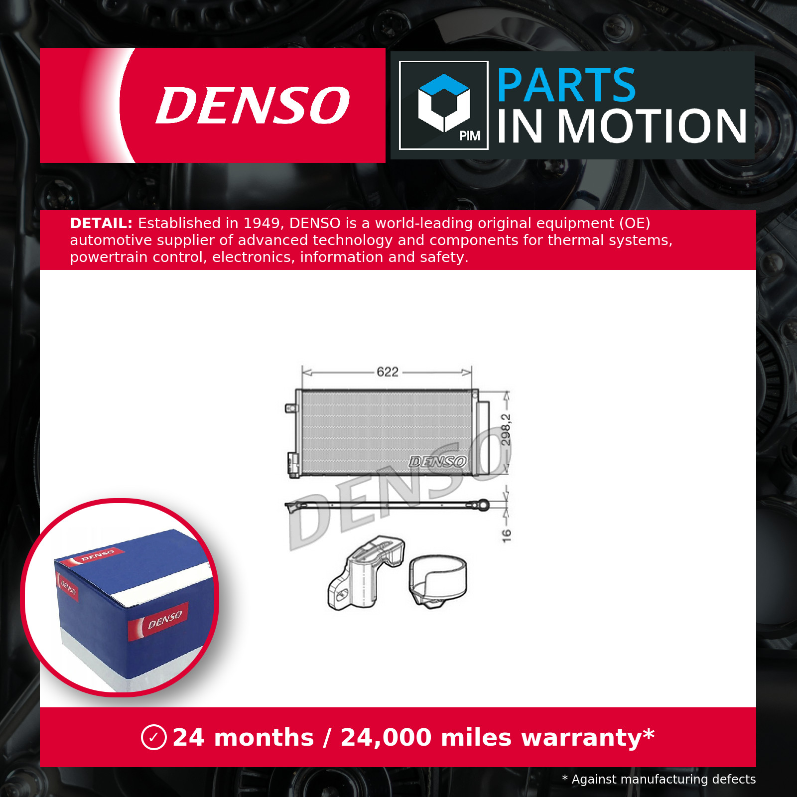 Air Con Condenser fits OPEL CORSA D 1.2 06 to 14 Z12XEP AC Conditioning Denso