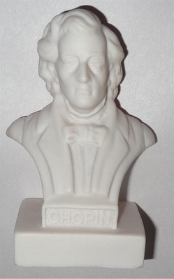 FREDERIC CHOPIN 5'' Mini Plastic Hollow Classical Composer Music Bust Statue