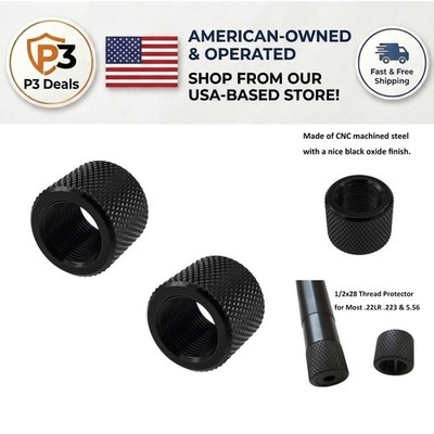 Precision Fit Thread Protector 1/2 x 28 for Ideal Firearm Performance - 2 Pack