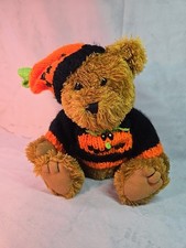Halloween Teddy Bear Plush Seated Stuffed Animal Sweater Hat