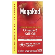 MegaRed , Omega-3 Krill Oil, 500 mg, 90 Softgels