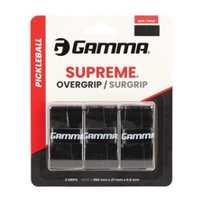 Gamma Sports Pickleball Supreme Overgrip, Black 3 Pack,