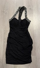 Vintage City Little Black Dress Medium Women’s Glitter RhinestoneStraps Triangle