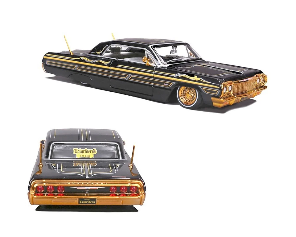 Chevrolet Impala SS Lowrider Maisto 1964 negro dorado 1/26 Foto 3 de 3