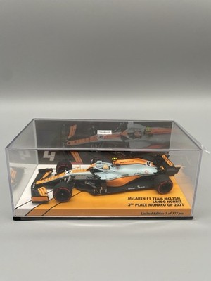 Minichamps F1 1:43 McLaren MCL35M L. Norris 3rd Place Monaco GP 2021 with Decals
