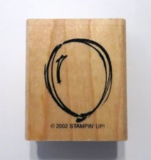 Stampin' Up! Hand Drawn Balloon Rubber Stamp