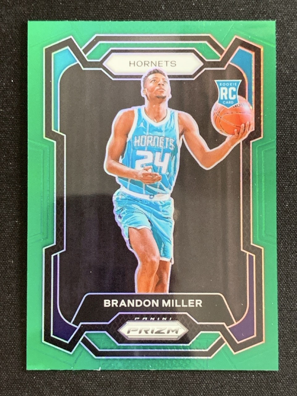 Brandon Miller 2023-24 Panini Prizm Green Prizm Base RC #152 -5sc