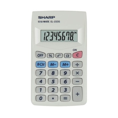 SHARP EL-233S Taschenrechner weiß