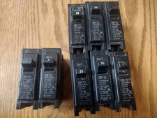 Lot of 8 Cutler-Hammer 1 Pole 6 20A and 2 15A BR120 C120 Circuit Breakers