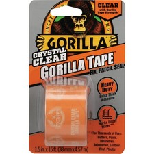Gorilla 1-1/2 In. x 5 Yd. Crystal Clear Duct Tape, Clear 6015002 Gorilla 6015002