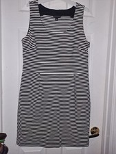 Banana Republic Striped Sleeveless Sheath Work  Office Dress  14 Scoop Neck 
