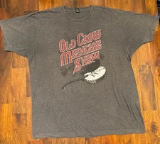 Old Crow Medicine Show Shirt XL Gray Short Sleeve Banjo Tee  Blue Grass Band