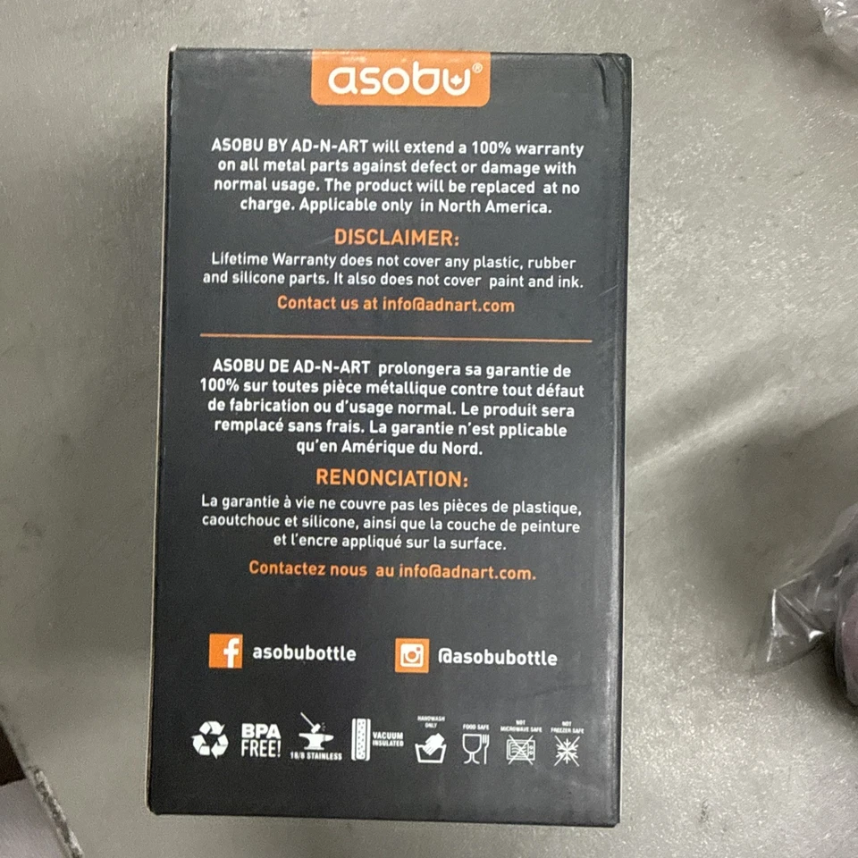 Funda de cerveza rosa Asobu Beer Kuzie y vidrio de 16 oz para viajes al aire libre nueva en caja Foto 3 de 4