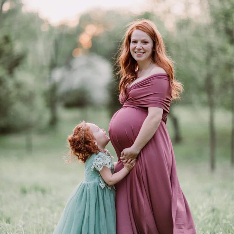 blue dress for baby girl Seraphine Maternity & Nursing Maxi Dress Jemima main image 1