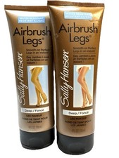 2 sally hansen airbrush leg makeup deep /fonce 4oz scuffed bottle