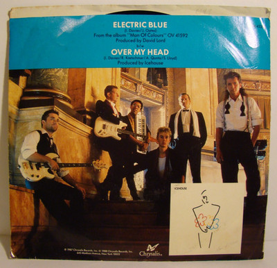 Icehouse Electric Blue Vinyl 45 Record Chrysalis VSA-43201