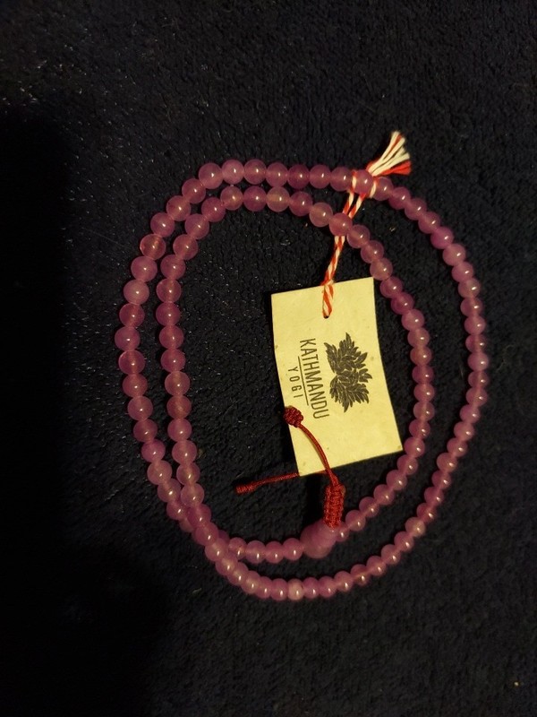 Kathmandu Yoga Pink Onyx Necklace New