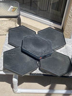 4 Simmons Vintage SDS - 1 Simmons SDS9 Hex Elec.  Drum Pad 1980s  Working Black